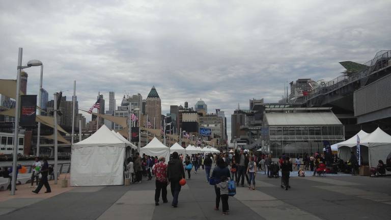Exhibits outside the Intrepid. Photo: Teddy Son