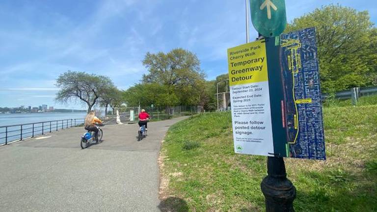 The sign that people saw for eight months because of construction on Cherry Walk