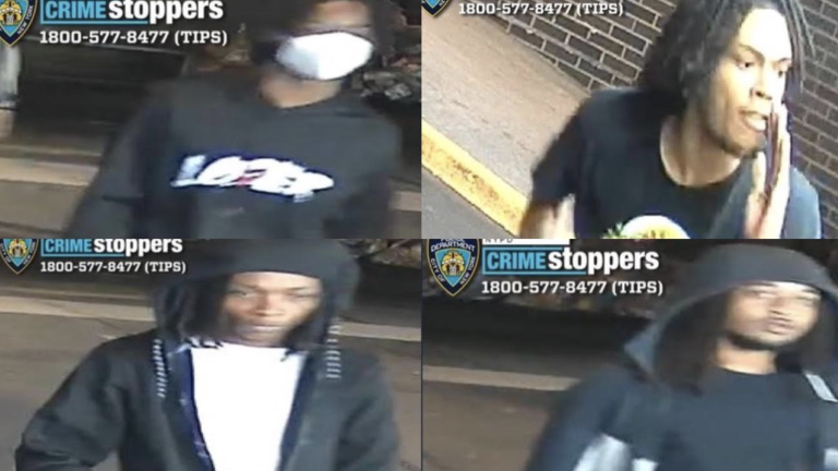 Photos of the suspects wanted in connection with a June 25 armed robbery at a UES garage. Two luxury vehicles, a black 2024 Audi Q5 and a black 2025 BMW X7, were stolen. As of now, no arrests have been made.
