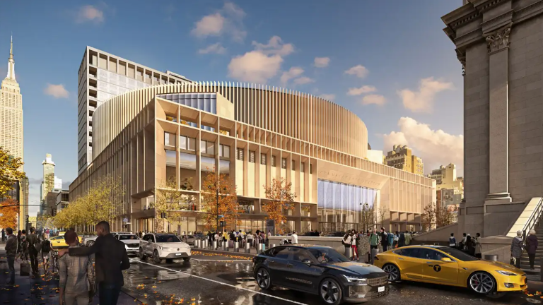 Halmar was picked to be the master developer of Penn Station and its plan leaves Madison Square Garden in place. The rendering above was from an earlier redesign plan released by the developer. No new renderings were released in conjunction with the announcement on May 20.