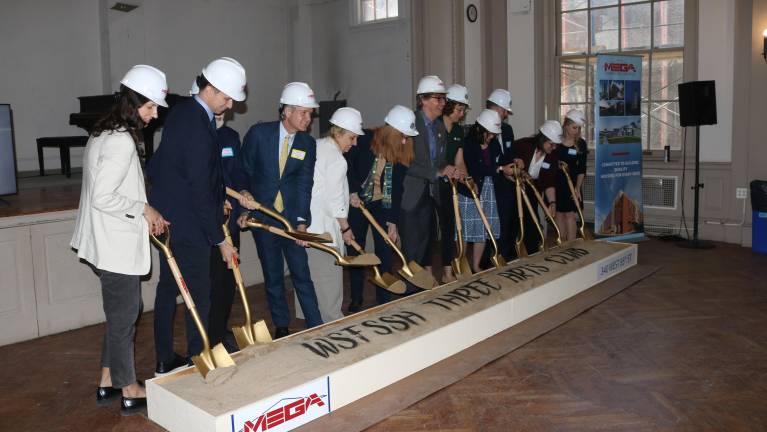The restoration of the Three Arts Club building began on May 8.