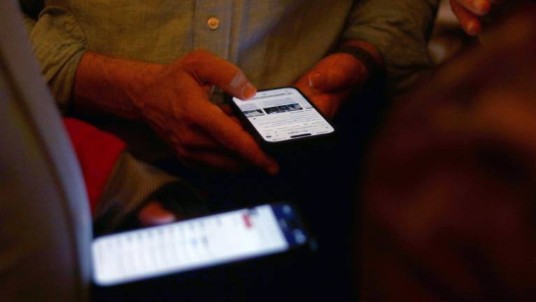 Prior to the Associated Press’ announcement to call the race, attendees of the watch party anxiously watched the data coming in on their phones and the several screens throughout Jacob’s Pickles on the Upper West Side.
