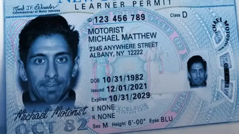 An example of a New York State REAL ID.