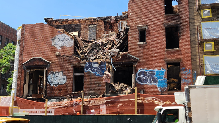 The Department of Buildings ordered this Chelsea building to be demolished and then issued two fines to the contractor assigned to the job on May 20 after a partial collapse of one of the floors.