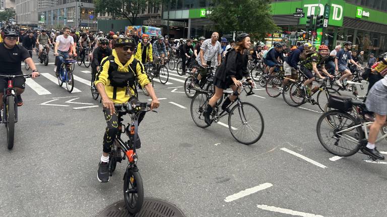 Hundreds of bike protestors started a rally at Union Square on May 30 to protest the NYPD’s recent criminalization drive against bikers.