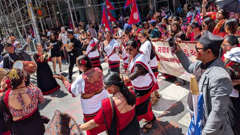 Dacing at the Nepal Day Parade.
