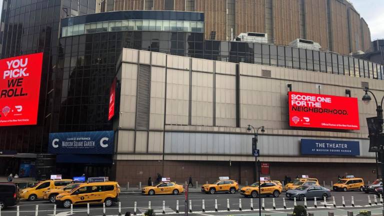 There have apparently been negotiations between Madison Square and Italian construction developer ASTM about demolishing the Theater at MSG on the Eighth Ave side of the arena to build a new grand entrance to Penn Station. So far no sign of any talks between MSG, the MTA and the other railroads that actually use the rail hub below the garden. Photo: Keith J. Kelly