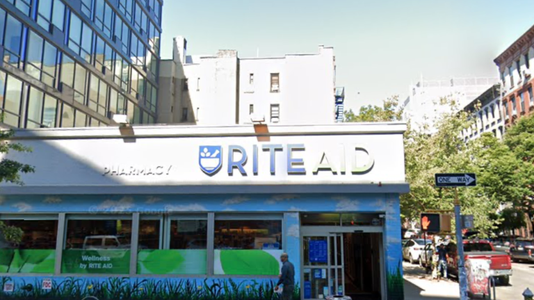 The three last Rite Aids in Manhattan are set to close on June 4, as part of a massive downsizing undertaken by the parent company nationwide. Pictured above: the doomed Rite Aid on First Avenue in the East Village.