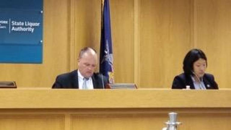 Vincent Bradly (left) has reportedly been fired as State Liquor Authority chairman and is going be replaced by one of the SLA Commissioners, NYC attorney Lily Fan, a one time co-secretary of community board 4 on the west side of Manhattan. Photo: State Liquor Authority