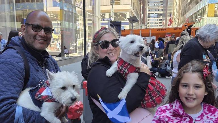 Tartan Day Parade welcomes dogs who wear plaid too.