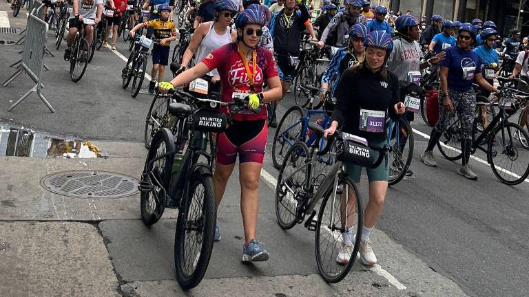 There were an estimated 32,000 riders participating in the TD Bank Five Boro Bike Tour, May 4.