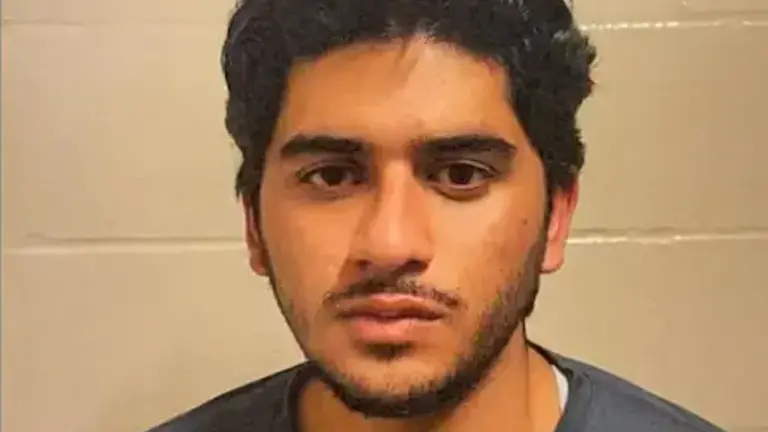 Muhammad Shahzeb Khan after his arrest in Ormstown, Quebec, on Sept. 4, 2024.