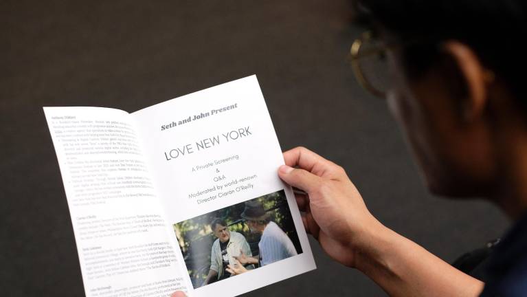 ”Love New York” was the film debut for veteran cab drivers John McDonagh and Seth Goldman, who hosted a screening of the film at the Irish Repertory Theatre.